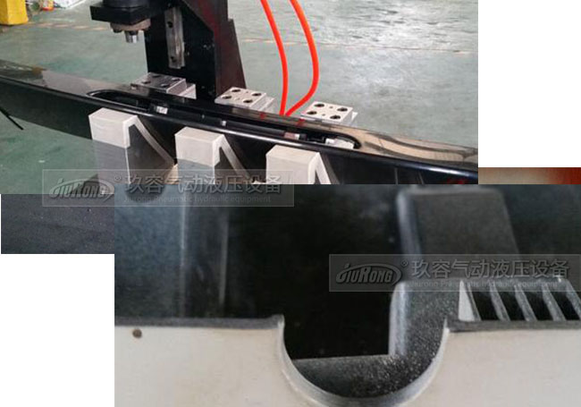 增壓缸在汽車擾流板沖孔加工中的應用